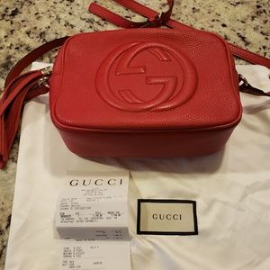 Gucci RED Soho Camera crossbody bag
